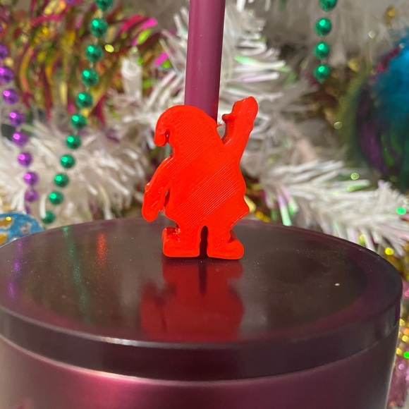 Santa Straw Topper - Picture 3 of 3